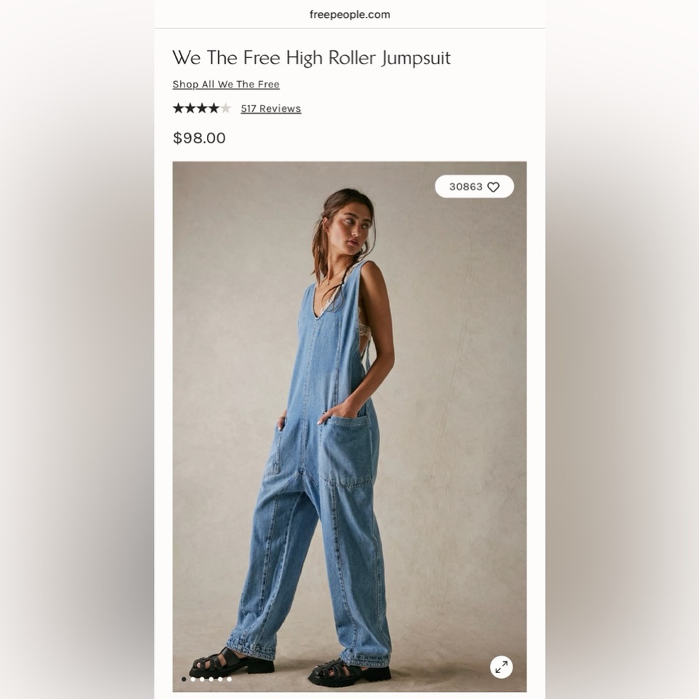 Free People We the free high roller jumpsuit